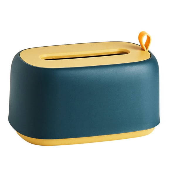 Caja de papel de pañuelo de 1 PC Caja de almacenamiento de tejido colgante de pared (azul)