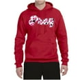 thumbnail image 2 of Wild Bobby, Pray Bubble Letters Inspirational/Christian Unisex Graphic Hoodie Sweatshirt, Red, X-Large, 2 of 6