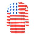thumbnail image 5 of FAVIPT Womens 4th of July Blouse Three Quarter Sleeve Round Neck Shirts Stars and Stripes Patriotic Print Tops Casual Summer 2025 Tees Multicolor,L, 5 of 5