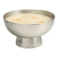 thumbnail image 5 of CosmoLiving by Cosmopolitan Silver Metal Jasmine Scented Wide Hammered 70 oz 4 Wick Candle with White Wax, 5 of 7