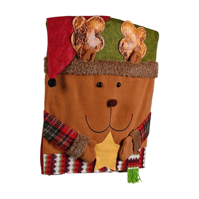 Christmas Decorations for The Home Christmas Decorative Chair Cover, Stool Cover, Doll Chair Cover, Decorative Accessories, Home Christmas Back Chair Cover Christmas Chair Covers