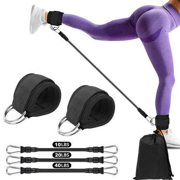 Ankle Resistance Bands with Cuffs for Women - Adjustable Booty Workout Equipment for Legs, Hip Thrust & Butt Lift Training | Heavy Duty Fitness Bands for Kickbacks, Glute Activation, Home or Gym Use