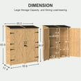 thumbnail image 4 of Lofka Wooden Outdoor Storage Shed with Asphalt Roof, Solid Fir Wood Garden Cabinet, Natural, 4 of 15