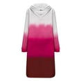 thumbnail image 5 of Chandails à Capuchon pour Femmes Grande Taille Fermeture à Glissière Automne Hiver Mode Décontractée Chandails en Molleton à Capuche avec Poche Mode Imprimée Manches Longues Capuche Poche à Fermeture Éclair Cordon de Serrage Hauts Chandails en Molleton Rose Vif G, 5 of 5