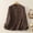 Coffee, variant on Women's Button Down Blouse，Retro Standing Collar Cardigan Cotton Linen National Style Improved Tang Jacket