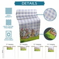 thumbnail image 6 of Easter Bunny Table Runner 48 Inches Long Farmhouse Dress Scarves, Cute Rabbits Chickens Flowers Rustic Purple Plaid Dining Tablerunner for Coffee Table/Kitchen Island/Party Décor, 13" x 48", 6 of 8