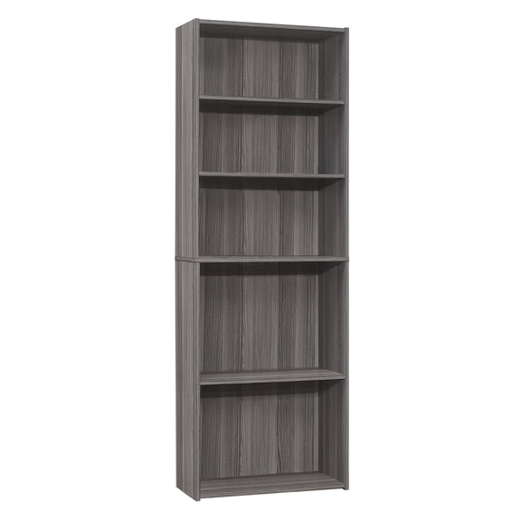 JERFIT 6-Tier Bookshelf, 72 Inch Tall Bookcase with Adjustable Shelves, Freestanding Storage Organizer Shelf for Office, Living Room, Bedroom, Grey