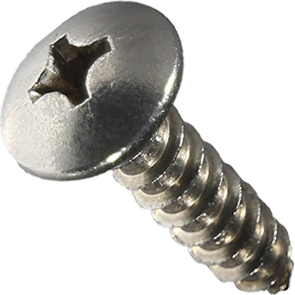 #10 x 2" Self Tapping Sheet Metal Screws Oval Head Stainless Steel Qty 100 