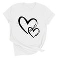 thumbnail image 4 of STETMN Heart Valentine Graphic Tee - Women's Cute Love Print Short Sleeve Crewneck Casual Lightweight Top, 4 of 6