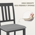 thumbnail image 3 of 6 Piece Solid Wood Upholstered Dining Room Set with Bench and Chairs, 3 of 7