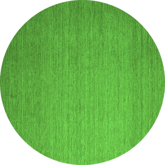 Ahgly Company Indoor Round Abstract Green Contemporary Area Rugs, 3' Round