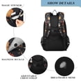 thumbnail image 4 of FORMRS Unisex School Backpack 17" Student Travel Bag with Laptop Compartment, Black Floral Pattern, 4 of 7
