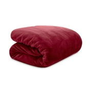 Lauren Ralph Lauren Micromink Plush 90" x 90" Full/Queen Blanket American Beauty Red