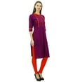 thumbnail image 3 of Phagun Women Mandarin Collar Straight Kurti Indian Designer Ethnic Dress, 3 of 6