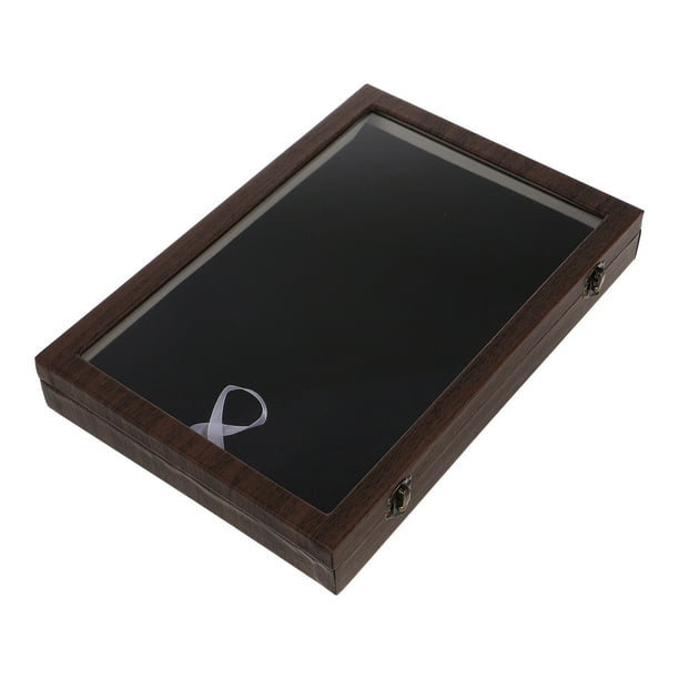 Caja de almacenamiento de insignias de gran capacidad, tapa transparente, estuche para guardar medallas, estuche para broches, estuche para exhibir broches, caja organizadora de medallas