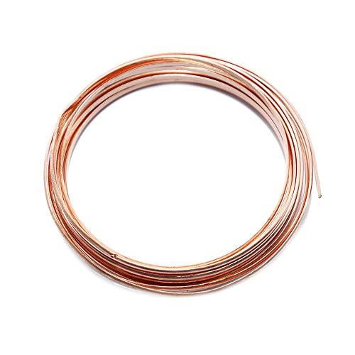 Solid Bare Copper Wire Half Round, Bright, Half Hard 10 FT, Choose from