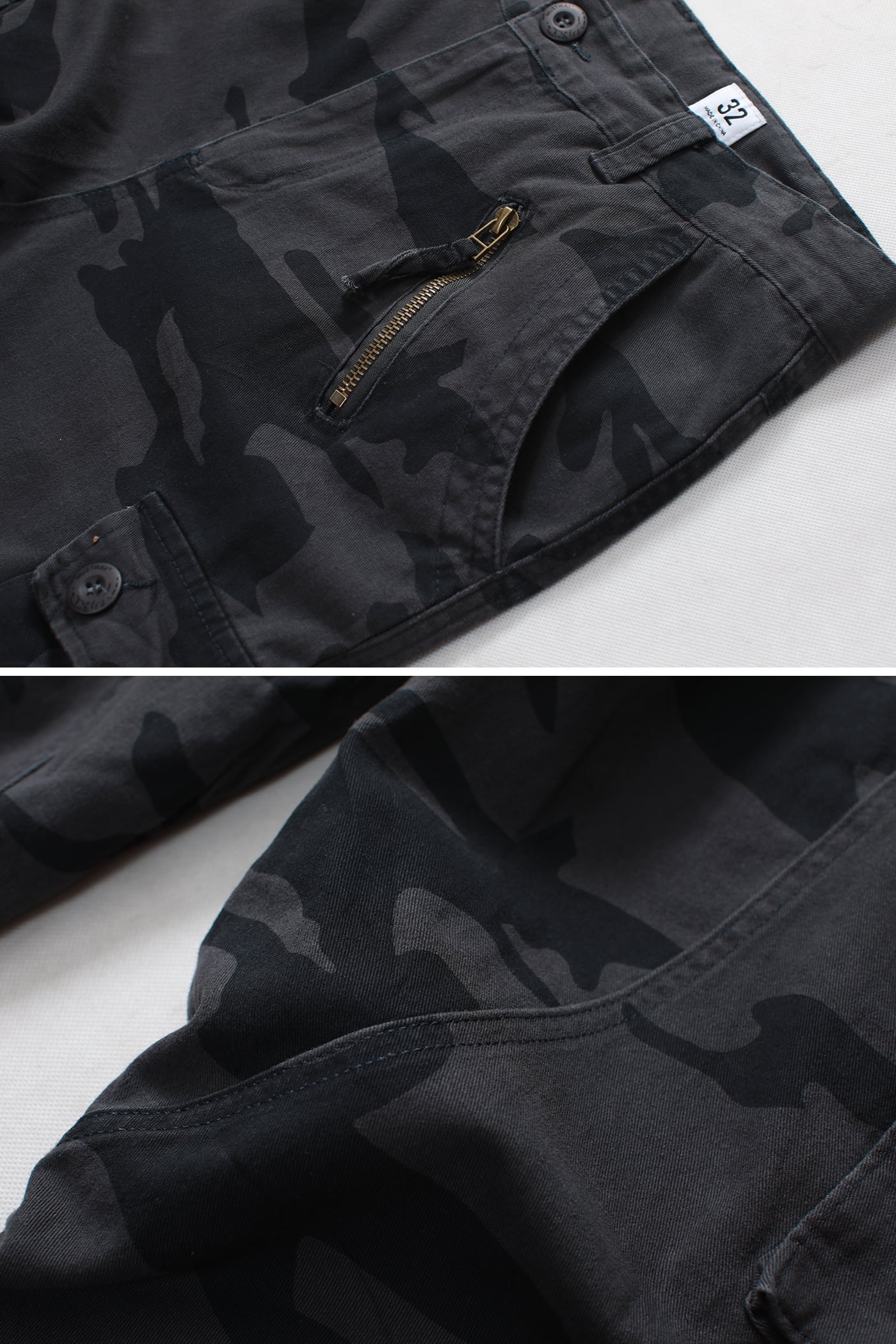 Men's Camo Cargo Pants with 8-Pockets Regular Fit Cotton Cargo