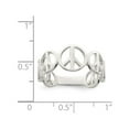 thumbnail image 3 of Peace Sign Polished Ring Band in Sterling Silver, 3 of 4