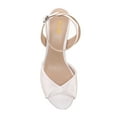 thumbnail image 3 of XYD Women Block Mid Heels Sandals Almond Open Toe Adjustable Buckle Ankle Strap Pumps Classic Wedding Shoes Size 5 Ivory, 3 of 4
