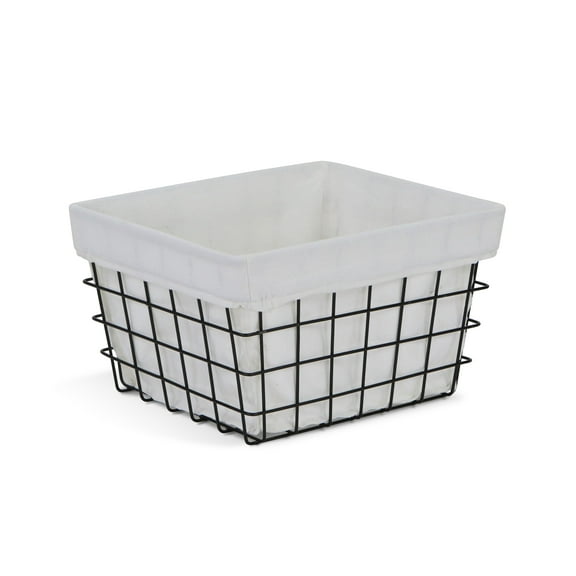 Esker Rectangular Lined Metal Basket