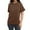 Brown, variant on Womens Half Zip Hoodies Oversized Short Sleeve Fashion Casual Sweatshirts Summer Fall Pullover Tops Y2K Outfits with Pockets