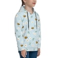 thumbnail image 3 of Daiia Bee Flower for Boys Fashion Hoodies & Sweatshirts with Kangaroo Pocket,Hooded Sweatshirt for Kid, Breathable& Moisture Wicking-Medium, 3 of 6