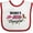 White and Red, variant on Inktastic Mamas Little Cowgirl with Cowgirl Hat and Boots Girls Baby Bib
