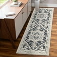 thumbnail image 2 of HOMERRY Runner Rug 2x6 Rug for Living Room Shag Rug Vintage Boho High Low Pile Medallion Throw Rugs, Gray, 2 of 7
