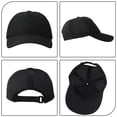 thumbnail image 2 of Bocaoying 3 Pack Sun Protection Baseball Caps for Men Women, Quick-Dry Breathable Hat with Ventilation Holes, Adjustable Curved Brim Dad Cap for Outdoor Hiking Daily Casual, Black/Dark Grey/Blue, 2 of 7