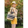 thumbnail image 4 of Women's Striped Woven Jute Beach Tote Bag with Double Handle, 4 of 4