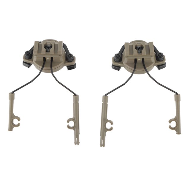 Soporte para auriculares de suspensión, adaptador de riel de 19-21mm, auriculares giratorios, orejeras de caza, soporte de Color del suelo, 2 uds.