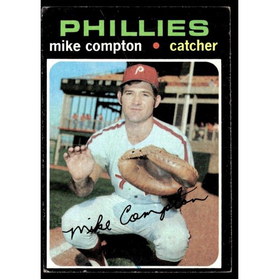 1971 Topps Mike Compton RC #77 Philadelphia Phillies Baseball Card Excellent
