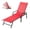 Red, variant on SHOUFTW Outdoor Folding Lounge Chair, Portable Adjustable Recliner with Pillow for Pool Patio Beach, Red