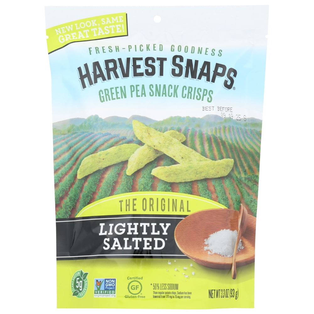 Harvest Snaps Lightly Salted Snap Pea Crisps, 3.3 oz. PlantBased