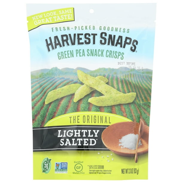 Harvest Snaps Lightly Salted Snap Pea Crisps, 3.3 oz. PlantBased