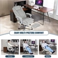 thumbnail image 4 of 400lbs Big and Tall Executive Leather Office Chair with footrest Heavy Duty, Reclining, and Stylish Computer Desk Chair, 4 of 9