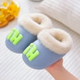 thumbnail image 2 of Jkety Toddler Slippers Easy On Girls Cute Cartoon Slippers with Memory Foam Kids Plush Warm Winter House Shoes Light Gray,6.5, 2 of 7