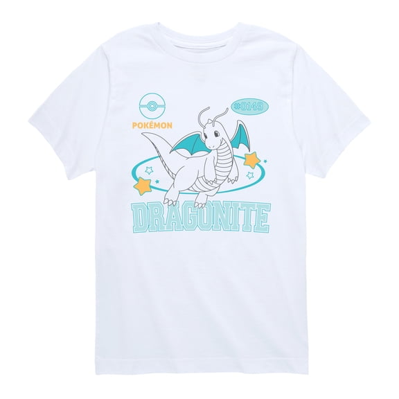 Pokémon - Dragonite Jersey - Youth Boys Short Sleeve Graphic T-Shirt