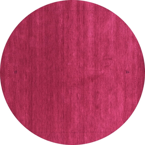 Ahgly Company Indoor Round Abstract Purple Contemporary Area Rugs, 3' Round