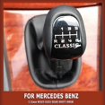 thumbnail image 2 of Gearshift Lever Knob Stick Shifter Manual 5 6 Speed For Mercedes Benz C Class W203 S203 Leather Gaitor Boot Cover Car Styling, 2 of 5