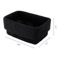 thumbnail image 3 of Unique Bargains 3 Packs Woven Storage Basket for Entryway Desk Black 8.3*5.1*6.1in, 3 of 5