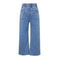 thumbnail image 6 of CHICTRY Kids Girls Loose Ripped Jeans Wide Leg Distressed Denim Pants,Sizes 3-15 Blue-A 170, 6 of 7
