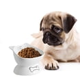 thumbnail image 3 of Cuencos elevados para perros,Cuencos para gatos para perros medianos, gatos adultos,Cuencos de agua de comida para gatos de cerámica,Protege la columna vertebral, 3 of 5