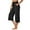 Black, variant on Lenpel Women's Capri Sweatpants Comfy Elastic High Waisted Drawstring Wide Leg Cropped Lounge Pants Palazzo Workout Joggers