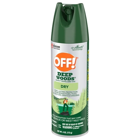 OFF! Deep Woods Long Lasting Prote Countion 25% Deet Inse Count Repellent VIII Aerosol, 4 oz