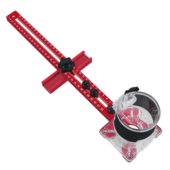 4in1 Router Milling Groove Bracket-Cabinet Hardware Jig Aluminum Circle Cutting Punch-Router BracketA