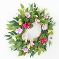 thumbnail image 5 of Artificial Spring Wreath 20 Inch Wreaths for Front Door Summer Wreath with Daisy and Green Leaves for Wall Porch Farmhouse Party Easter Celebration 50% Saving, 5 of 8