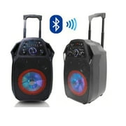 Ridgeway Neon808 8" BT PA Speaker Party Karaoke Speaker with LED Disco Lights and Microphone USB SD FM AUX