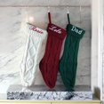 thumbnail image 3 of Medias de Navidad con nombre personalizado, calcetines de decoración navideña con monograma, bordado personalizado con nombre, medias de punto, regalo de Navidad, 3 of 4