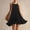 *Black, variant on ClodeEU Women's Cute Halter Neck Sleeveless Mini Dress ,Flowy Pleated Beach Dress Sundress White,Womens Plus S